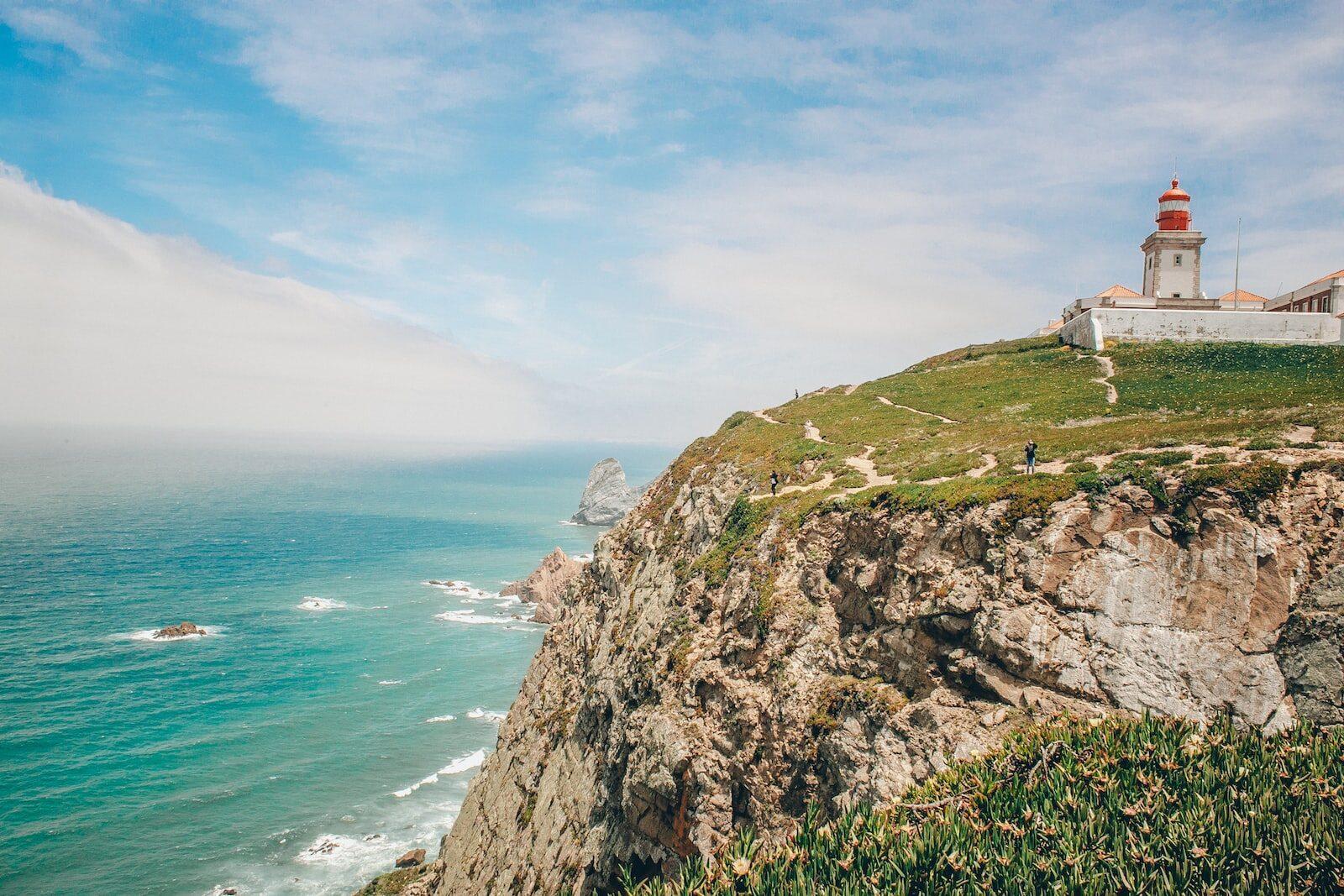 Cabo da Roca , το δυτικότερο σημείο της Ευρωπαϊκής Ηπείρου στην Πορτογαλία