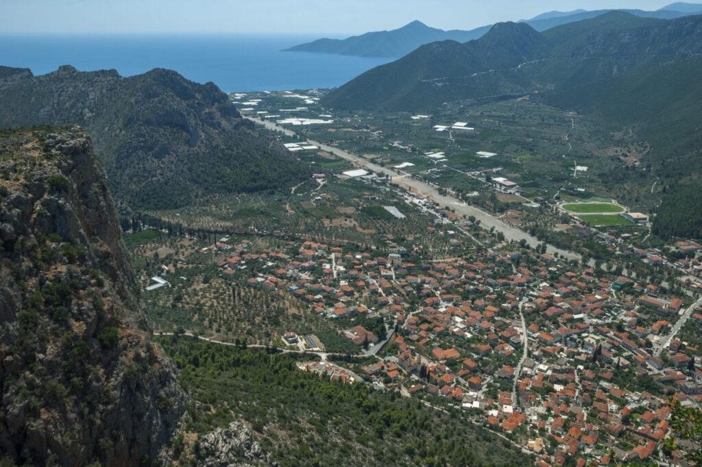 Πανοραμική Θέα του Λεωνιδίου από Τον Πάρνωνα μέχρι το Μυρτώο Πέλαγος